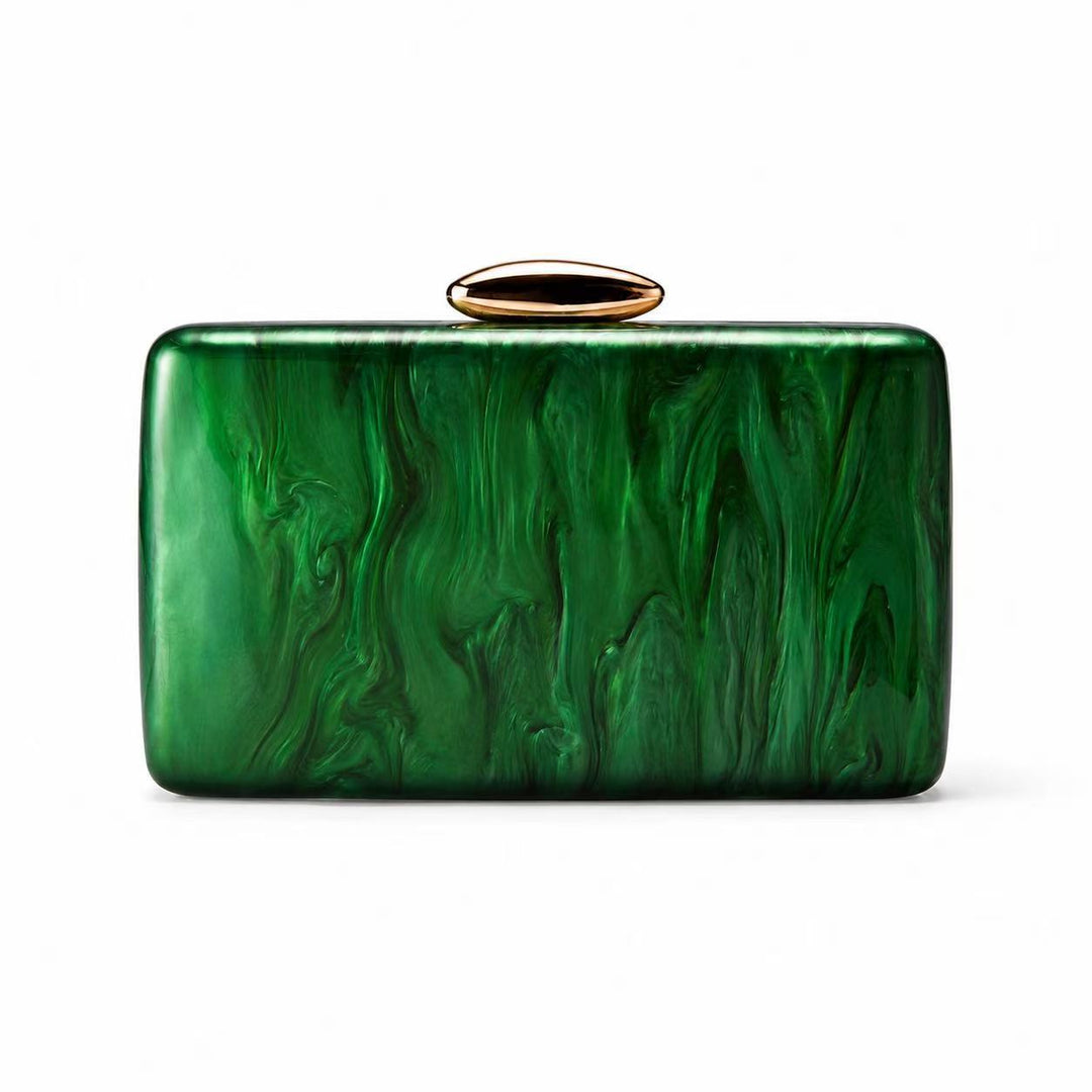 Elegante strukturierte Box-Clutch