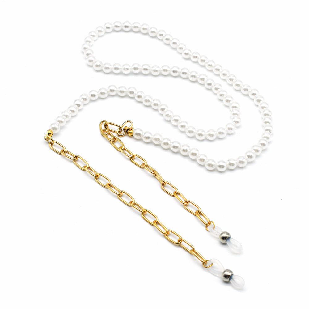 Eleganter Perlen- und Goldkette Brillenhalter Karnz