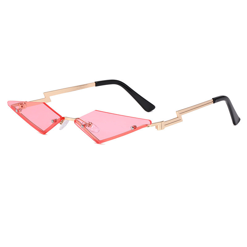 Damen geometrische Designer-Sonnenbrille mit innovativem Rahmen Karnz