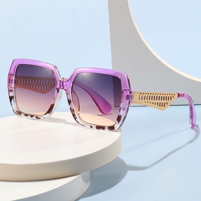 Damen Luxus-Sonnenbrille mit modischem Struktur-Rahmen Karnz