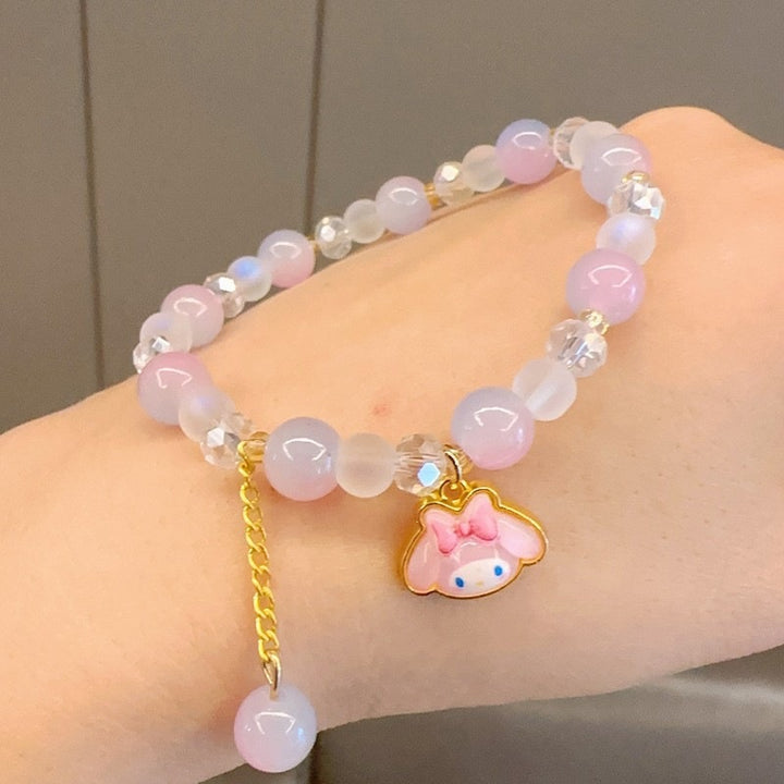 Verspieltes Armband mit Bunten Glasperlen und Anhänger Karnz