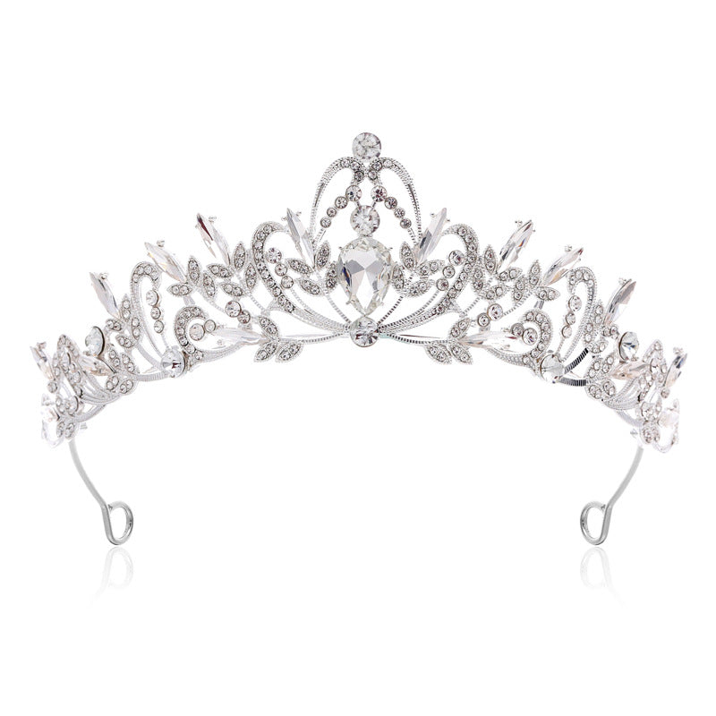 Damen Elegante Haarkrone mit filigranen Kristallverzierungen Karnz
