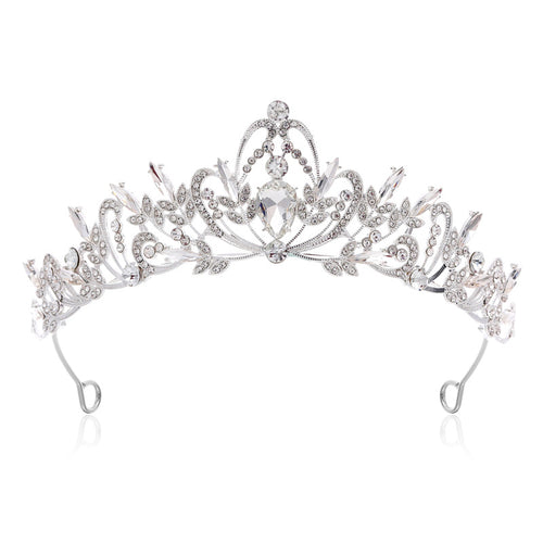 Damen Elegante Haarkrone mit filigranen Kristallverzierungen Karnz