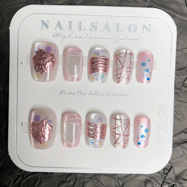 Premium dekorative Press-On-Nagelkunst