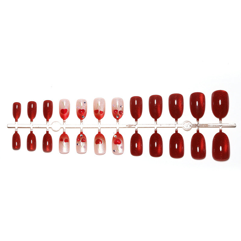 Glitzerndes dekoratives Press-On-Nagelset Karnz