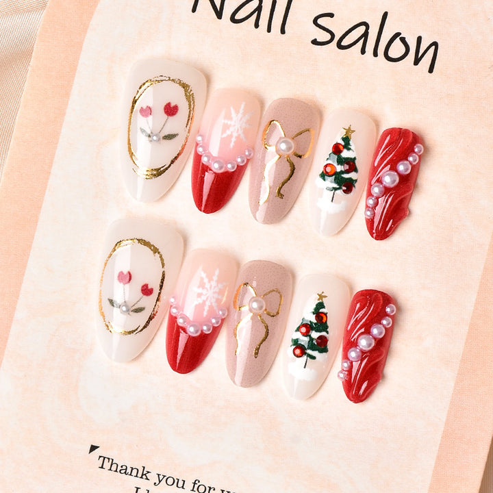 Festliches Themen Press-On Nagelkunstset