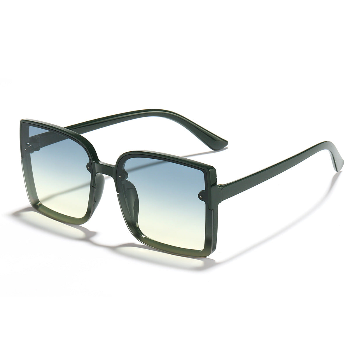 Damen oversized quadratische Sonnenbrille mit modernem Gradienteneffekt Karnz