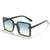 Damen oversized quadratische Sonnenbrille mit modernem Gradienteneffekt Karnz