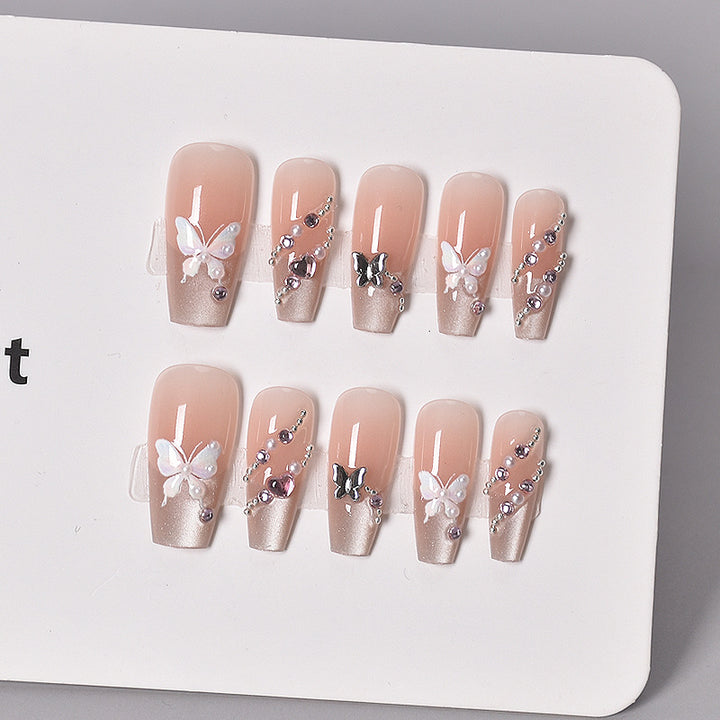 Elegante floral-verzierte Druck-Nagelverlängerungen Karnz