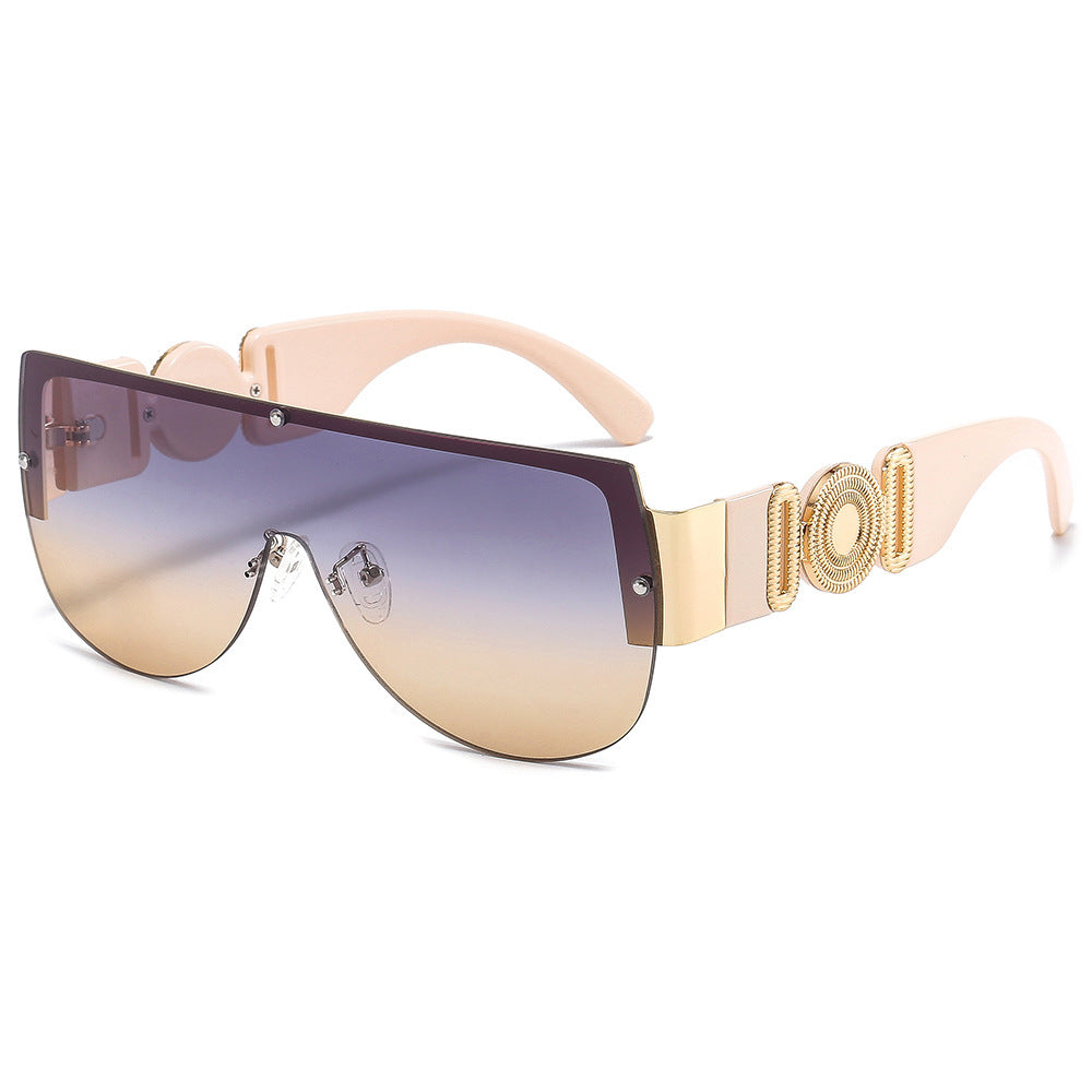 Damen oversized Sonnenbrille mit luxuriösem Goldakzent Karnz
