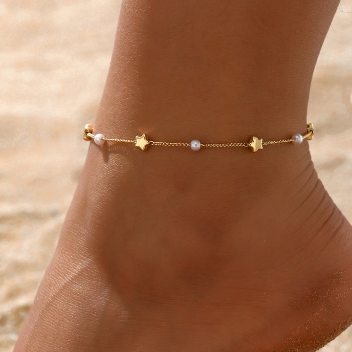 Star und Pearl Fußkette Karnz
