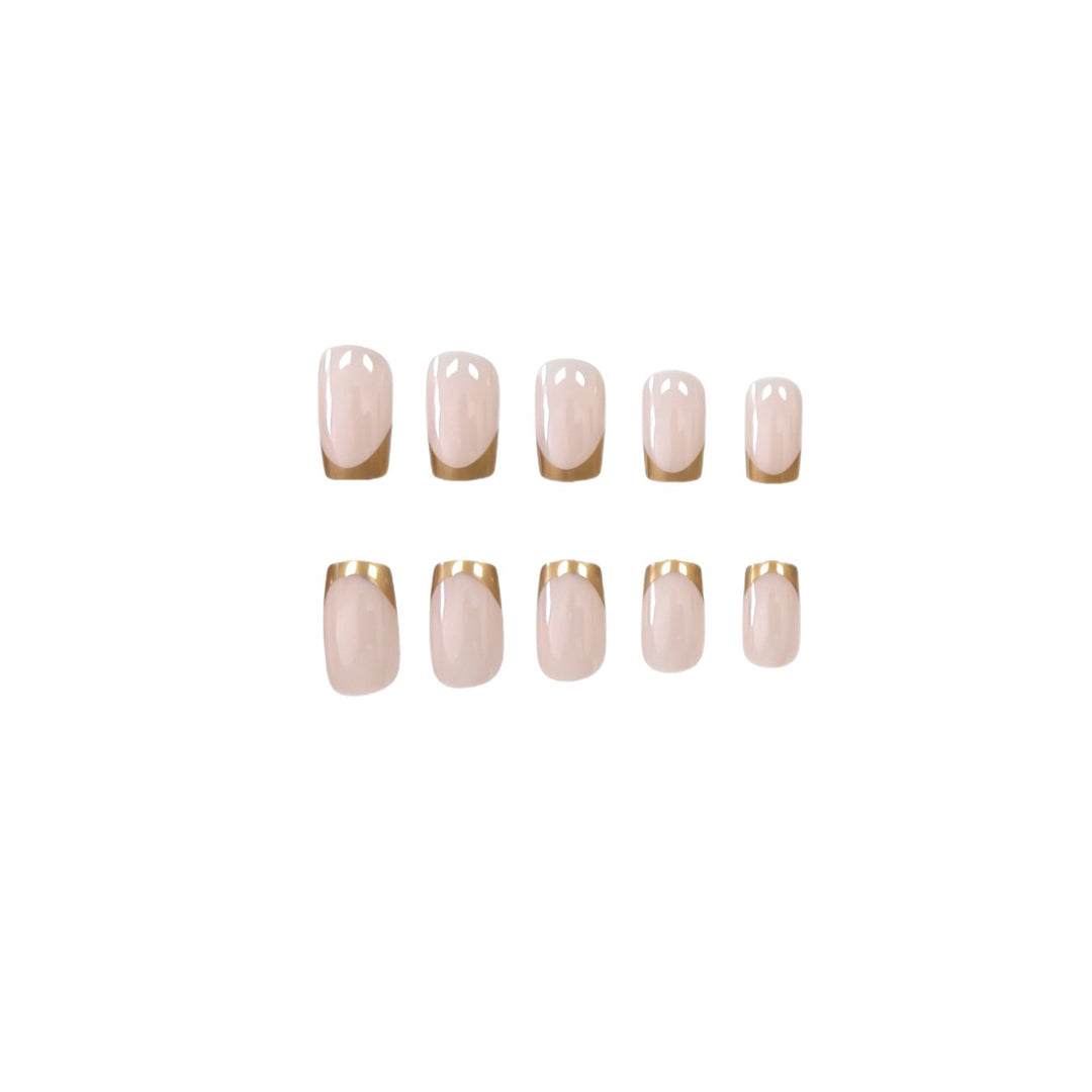 Elegante goldverzierte acryl-nagelerweiterungen Karnz