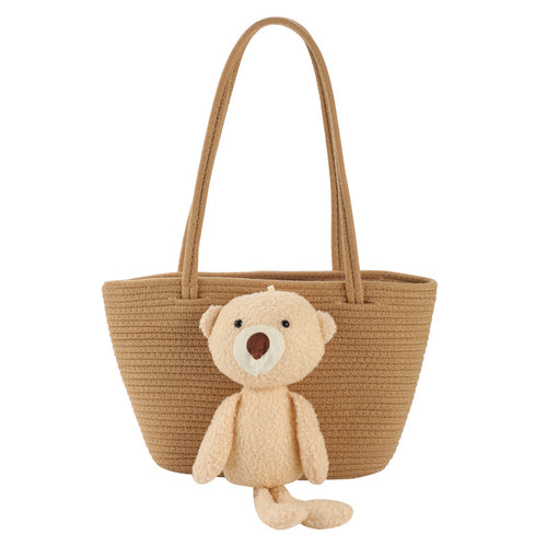 Damen Handtasche mit niedlichem Kuschel-Bären-Akzent Karnz