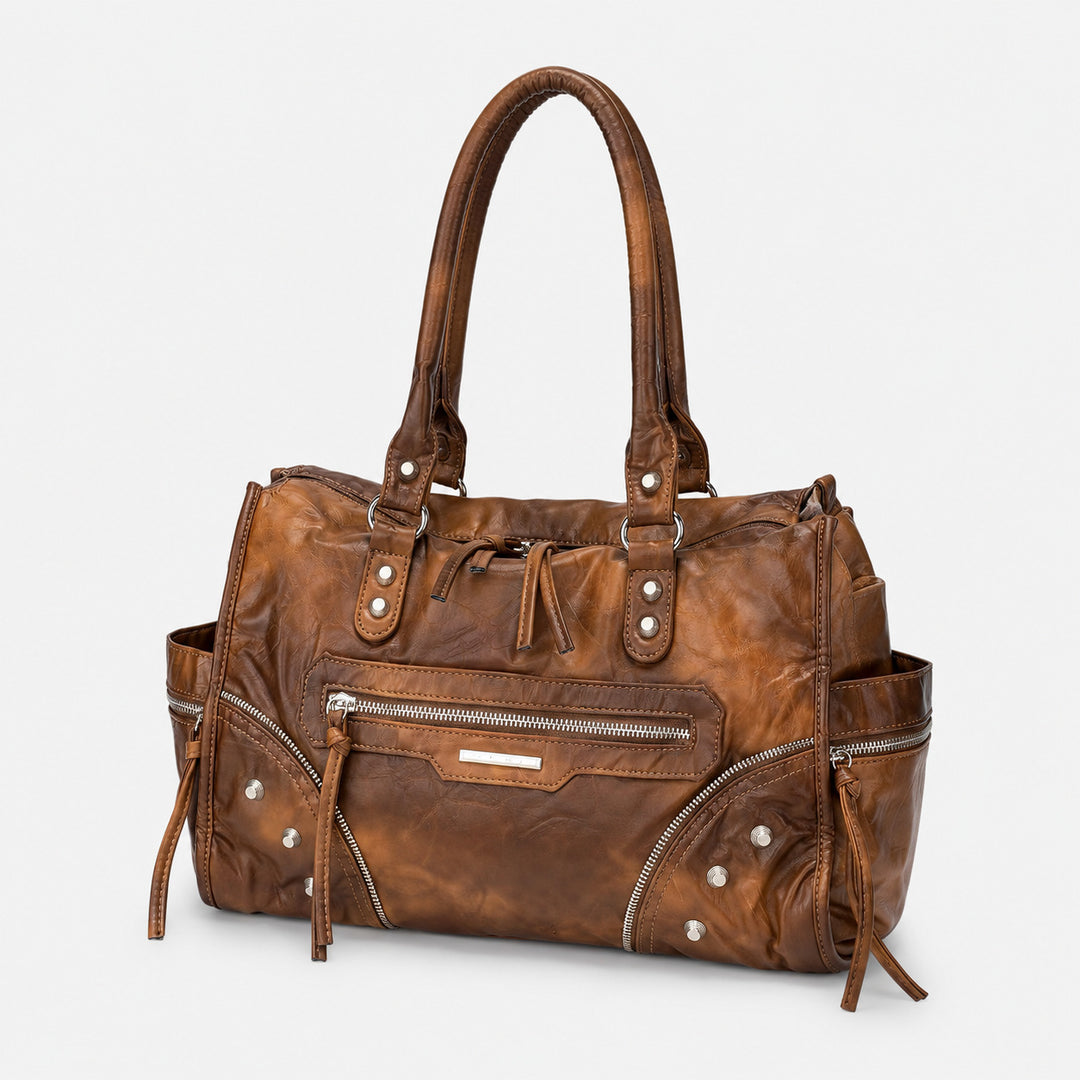 Multi-Pocket Vintage Leder Tasche