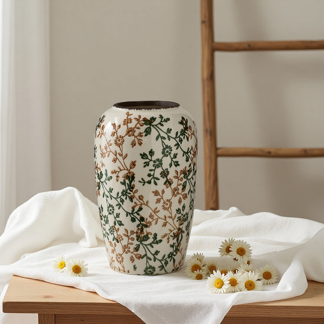 Florale Keramikvase Karnz