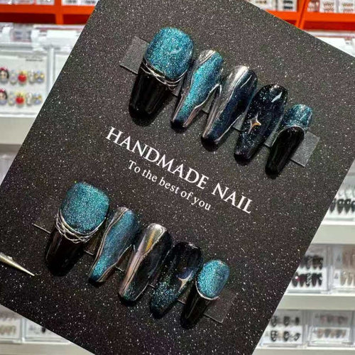Handgemachtes Glitzerndes Press-On Nail Set