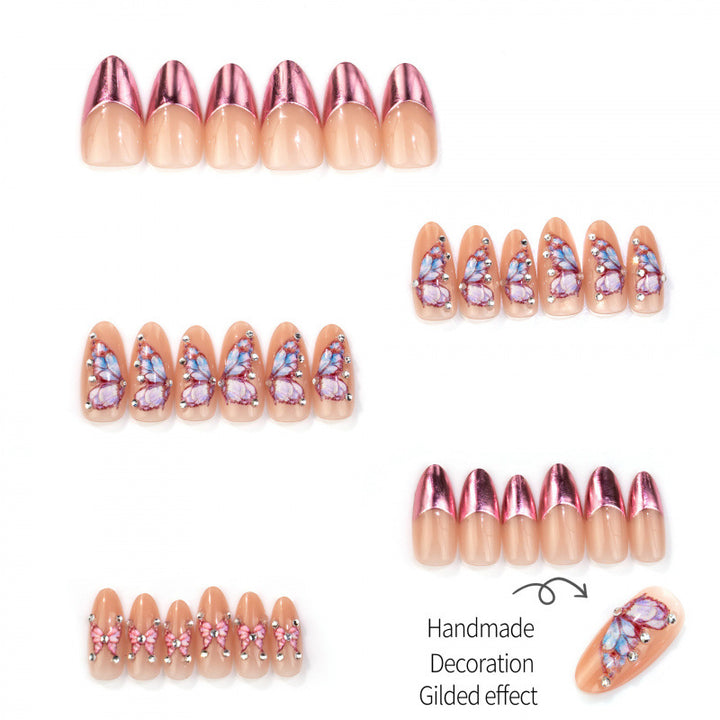 Künstlerisches Schmetterling Nageldesign Set