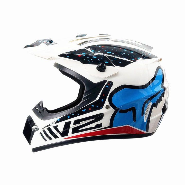 Vollgesicht-Motocross-Helm mit verlängertem Visier und verstärktem Kinnschutz Karnz