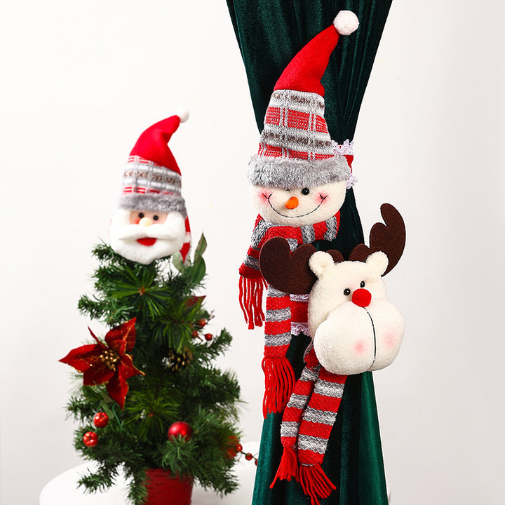 Dekorative Vorhanghalter mit Weihnachtselch-Motiv Karnz