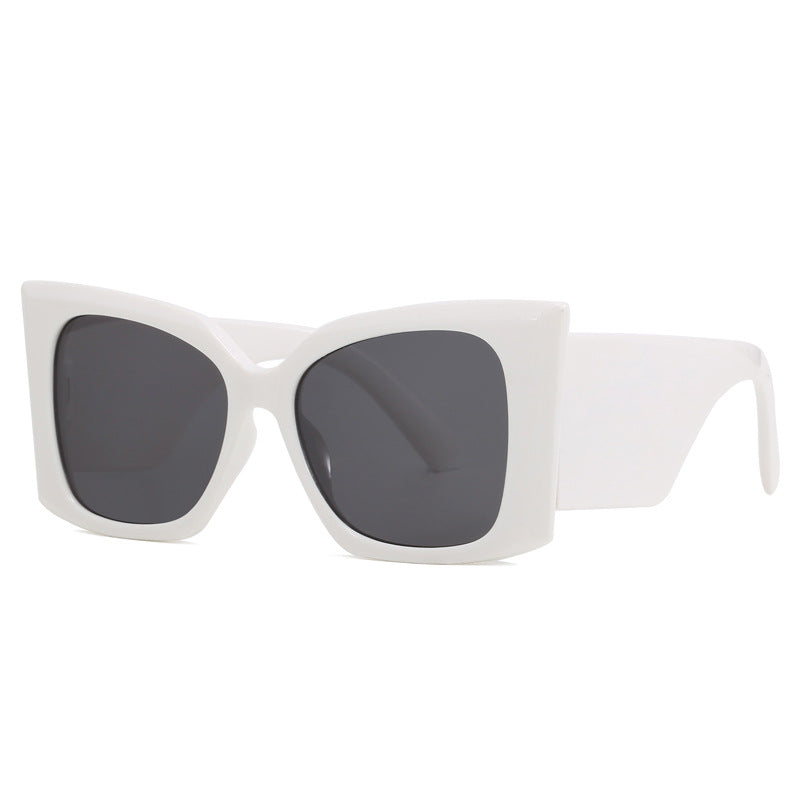 Damen modische Oversized-Sonnenbrille mit geometrischem Rahmen Karnz