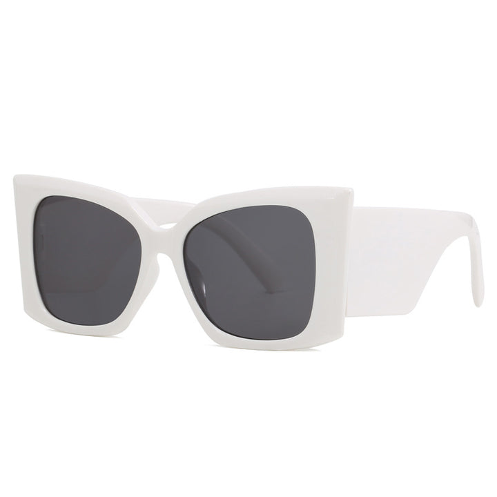 Damen modische Oversized-Sonnenbrille mit geometrischem Rahmen Karnz