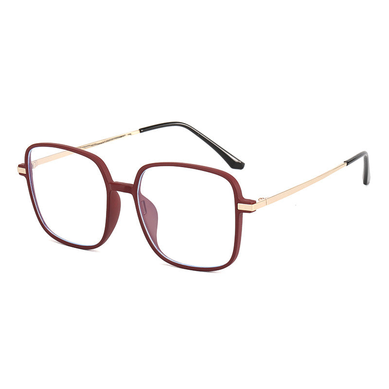 Damen quadratische Designerbrille mit filigranem Metallrahmen Karnz