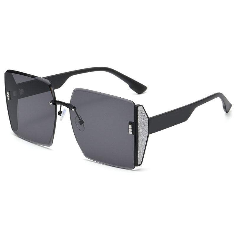 Damen oversized quadratische Sonnenbrille mit uv-schutz Karnz