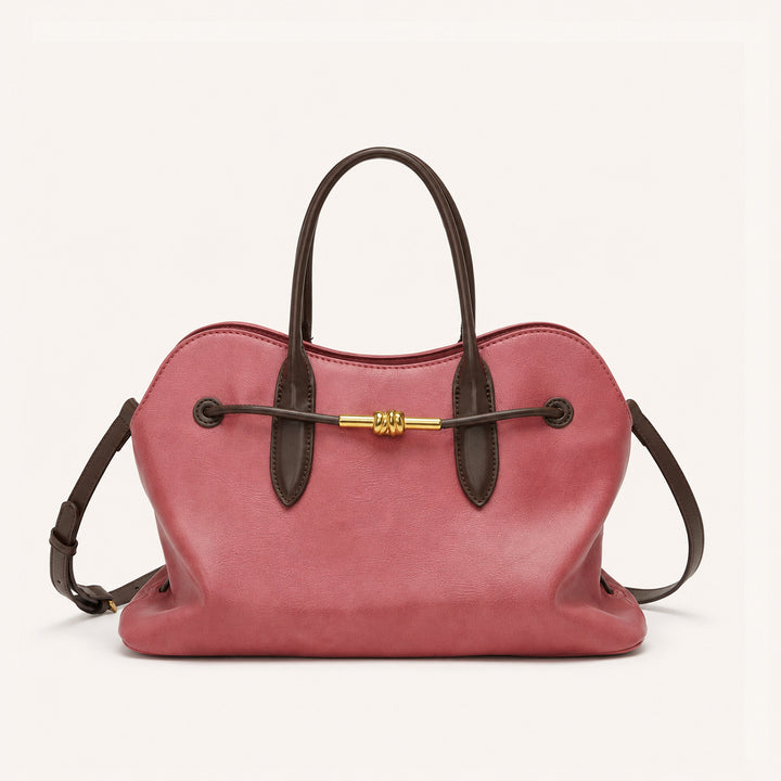 Akzentuierte Leder-Handtasche