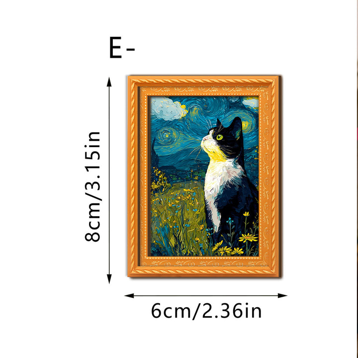 Dekorative Katzenkunst mit futuristischem Design Karnz