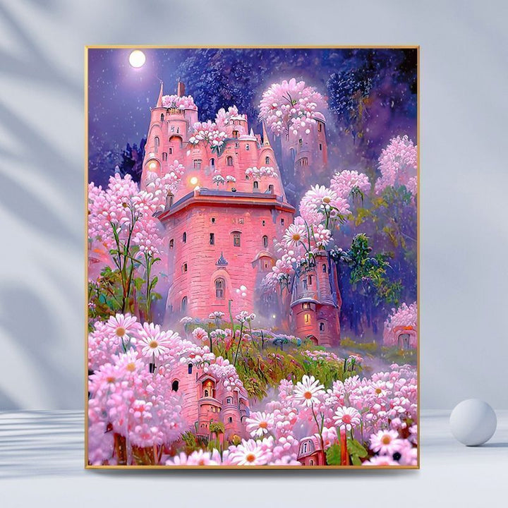 Fantasy Castle Landschaft Leinwand Kunst Karnz