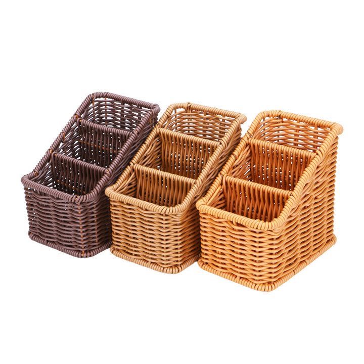 Multi-Compartment Geflochtener Organizer Korb Karnz