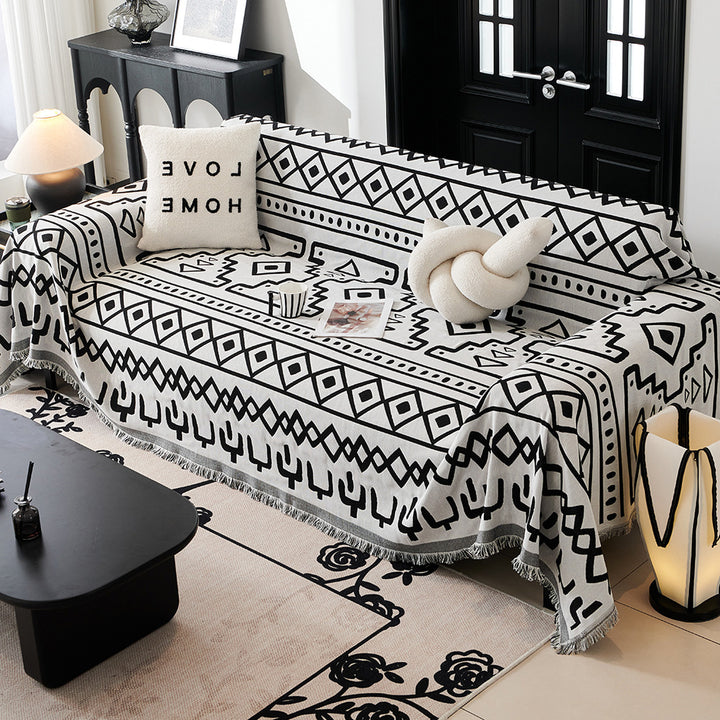 Elegante geometrische Muster-Wurfdecke