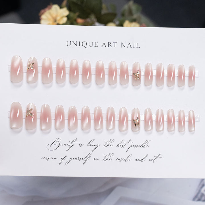 Elegantes Blumendesign Press-On Nagelset