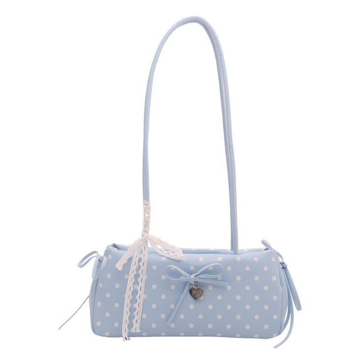 WoCharming Polka Dot Schleifen-Detail Handtasche Karnz