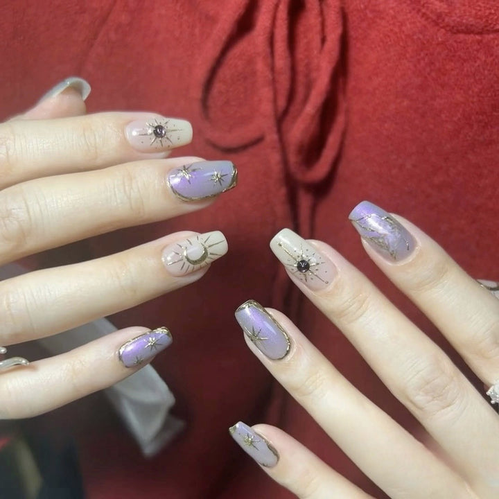 Himmels-Themen Press-On Nagelkunst Set