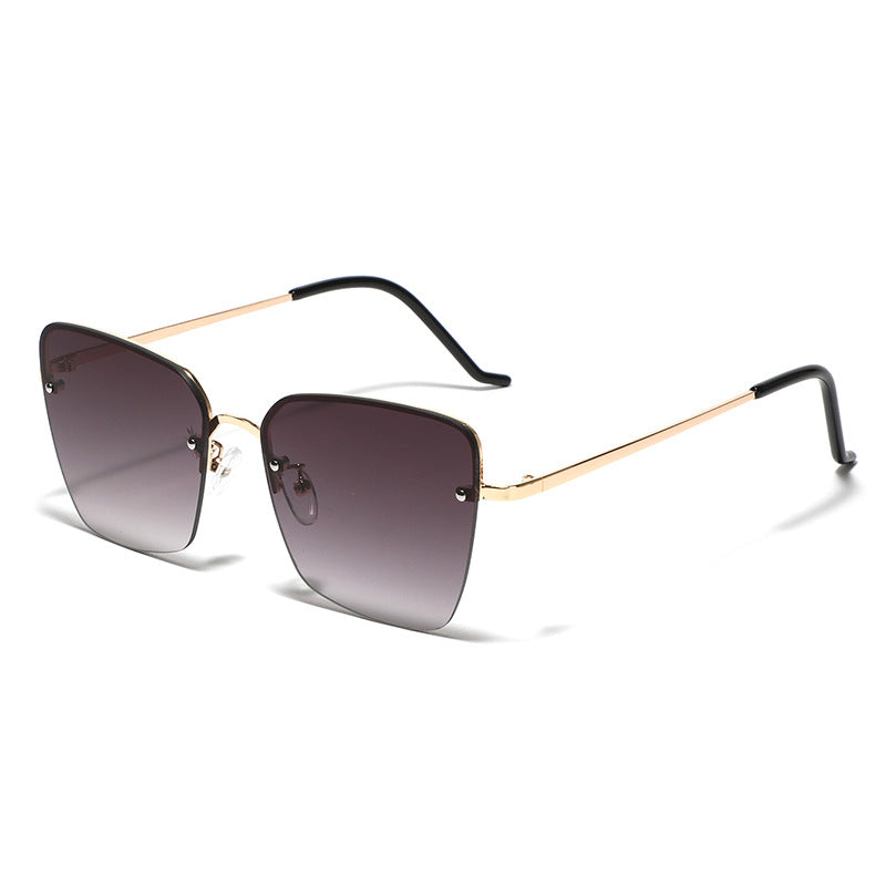 Damen modische quadratische Sonnenbrille mit graduiertem Gläsern Karnz