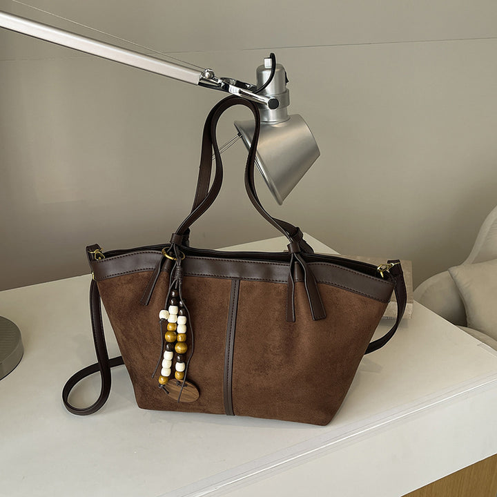 Chic Wildleder Tote-Handtasche