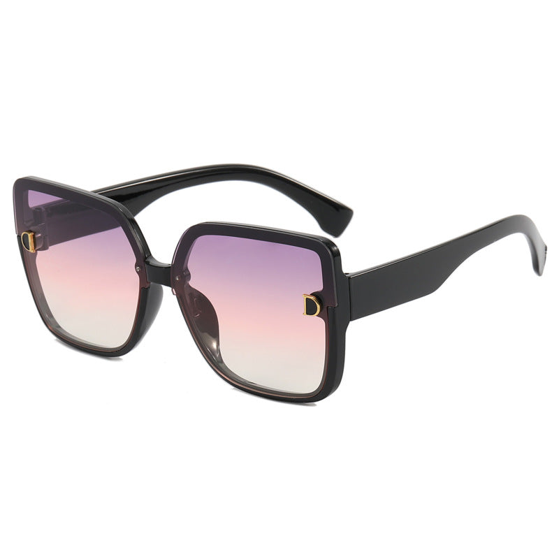 Damen modische quadratische Sonnenbrille im minimalistischen Design Karnz