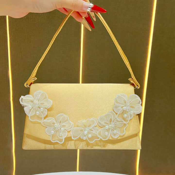 Blumenakzent Abendhandtasche