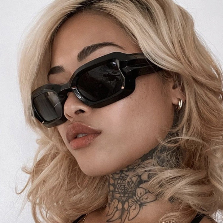 Damen modische Sonnenbrille mit auffälligem Rahmen Karnz