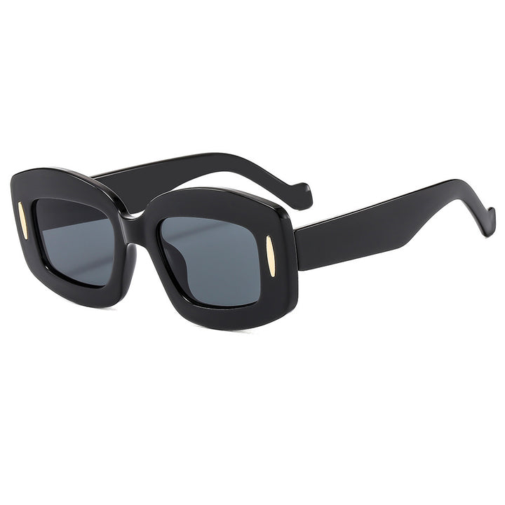 Damen Modische quadratische Sonnenbrille mit trendigem Rahmen Karnz