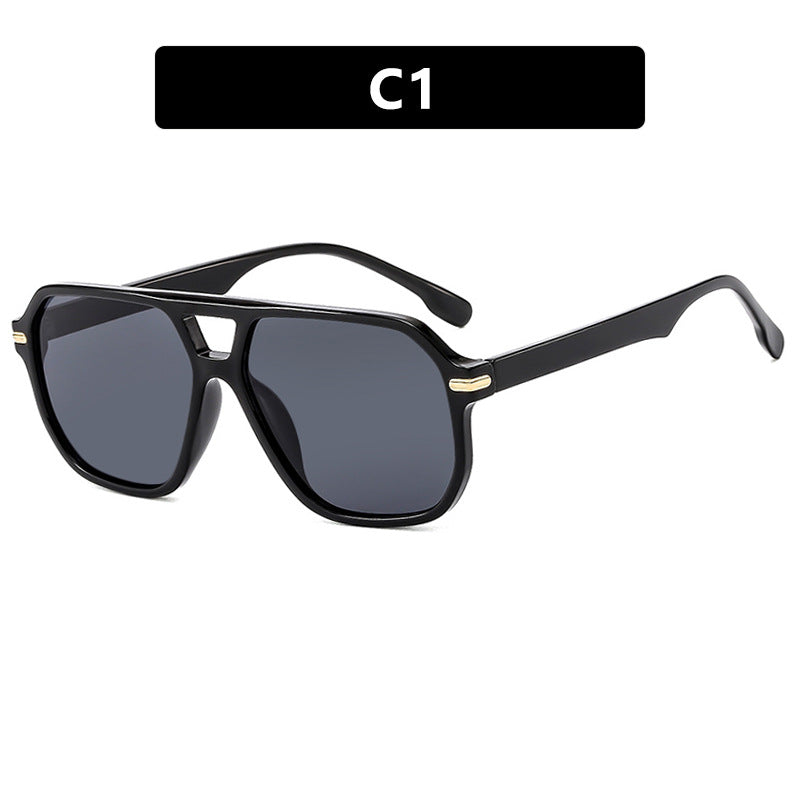 Damen modische Sonnenbrille mit quadratischem Rahmen und auffälligen Gläsern Karnz