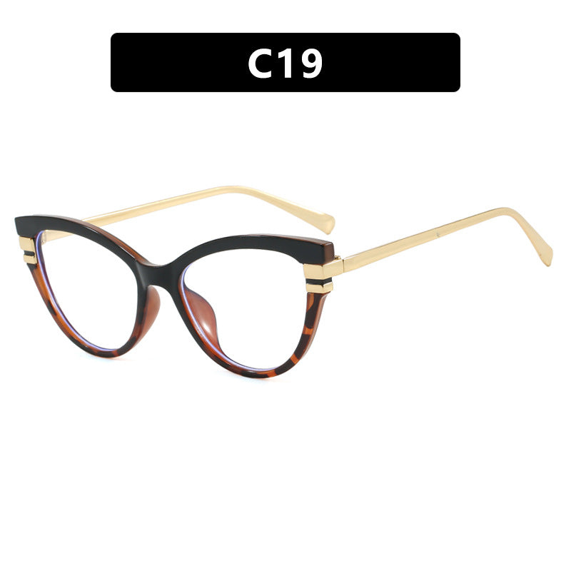 Damen Cat-Eye Sonnenbrille mit elegantem Kunststoffrahmen und goldenen Akzenten Karnz