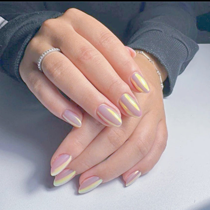 Premium-Spiegel-Finish Press-On Nagelset Karnz
