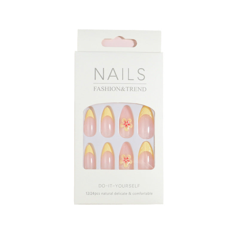 Floral Accent Druck-Nagelset Karnz