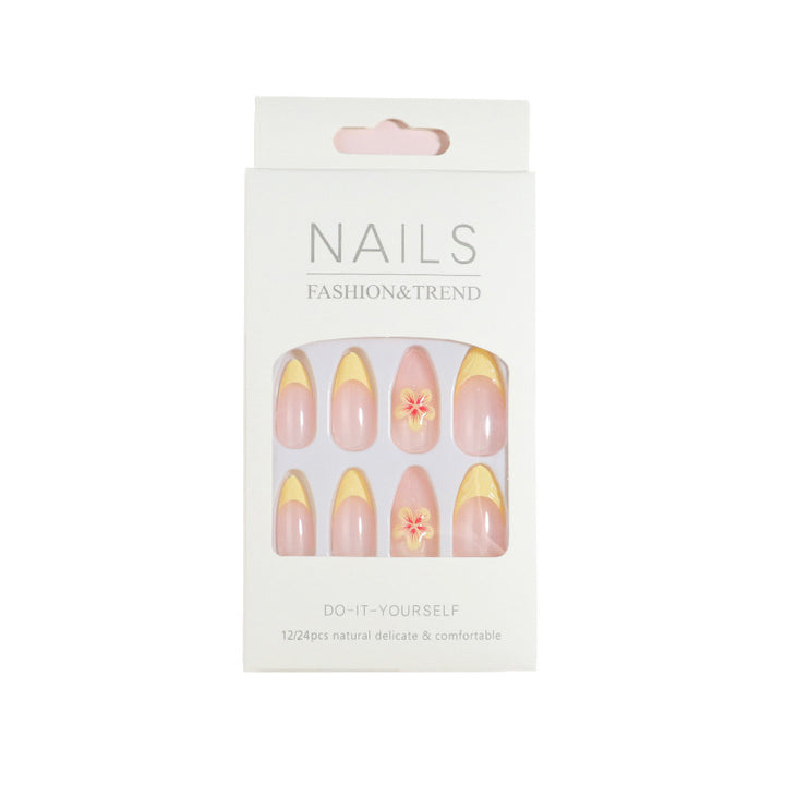 Floral Accent Druck-Nagelset Karnz