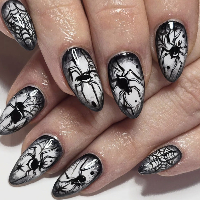 Halloween-Themen-Spinnen-Design Druck-Nägel