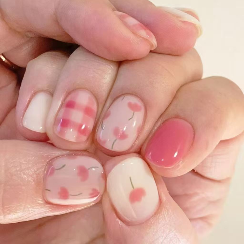 Künstlerisches katzenmotiviertes Press-On-Nagelkunstset Karnz