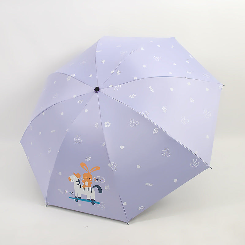 Damen Falt-Regenschirm mit verspieltem Tiermotiv Karnz