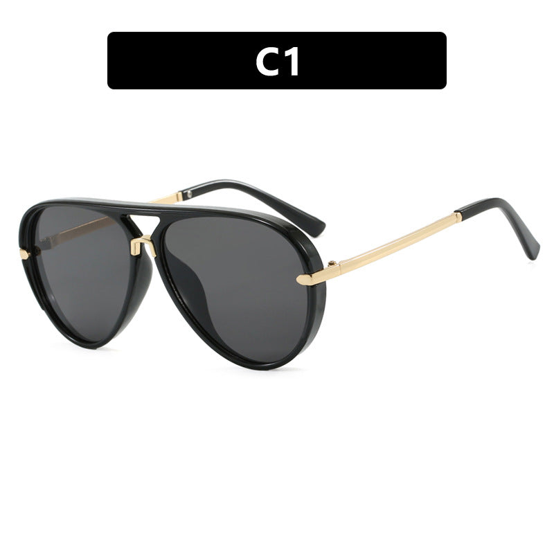 Damen modische Piloten-Sonnenbrille mit eleganten Metallakzenten Karnz